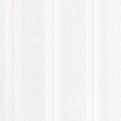 Galerie Simply Silks 4 Pearl Wide Moire Stripe Embossed Wallpaper