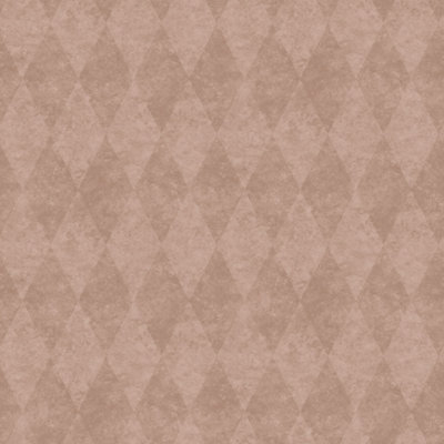 Galerie Simply Silks 4 Rose Gold Metallic Harlequin Embossed Wallpaper