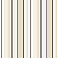 Galerie Simply Stripes 3 Black Tan Step Stripe Smooth Wallpaper