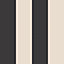 Galerie Simply Stripes 3 Black Taupe Wide Stripe Smooth Wallpaper