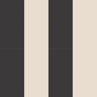 Galerie Simply Stripes 3 Black Taupe Wide Stripe Smooth Wallpaper