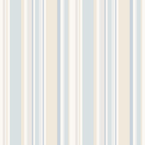 Galerie Simply Stripes 3 Blue Step Stripe Smooth Wallpaper