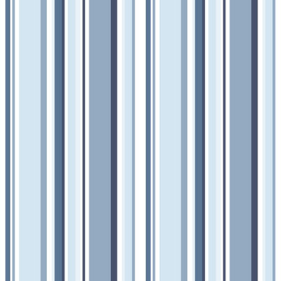 Galerie Simply Stripes 3 Blue Step Stripe Smooth Wallpaper