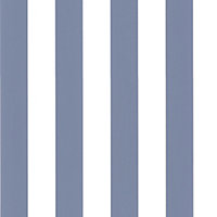 Galerie Simply Stripes 3 Blue Tent Stripe Smooth Wallpaper