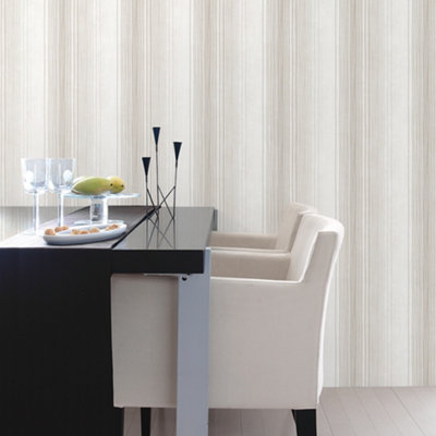 Galerie Simply Stripes 3 Brown Random Stripe Smooth Wallpaper