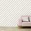 Galerie Simply Stripes 3 Greige Diagonal Stripe Smooth Wallpaper