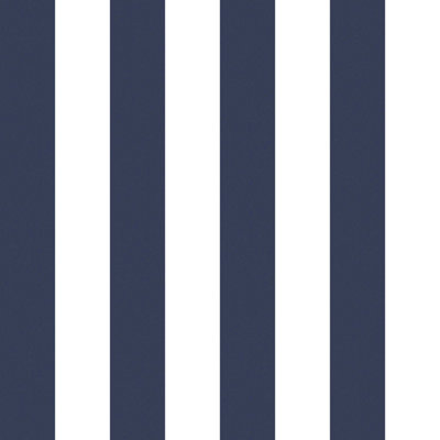 Galerie Simply Stripes 3 Navy Tent Stripe Smooth A4 Wallpaper Sample