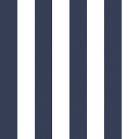 Galerie Simply Stripes 3 Navy Tent Stripe Smooth Wallpaper