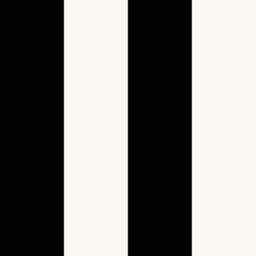 Galerie Simply Stripes 3 Pearl Black Wide Stripe Smooth Wallpaper