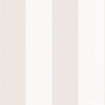 Galerie Simply Stripes 3 Pearl Opaque White Wide Stripe Smooth Wallpaper