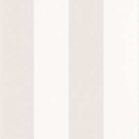 Galerie Simply Stripes 3 Pearl Opaque White Wide Stripe Smooth Wallpaper
