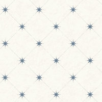 Galerie Skagen Cream Blue Stars Smooth Wallpaper