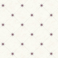Galerie Skagen Cream Purple Stars Smooth Wallpaper