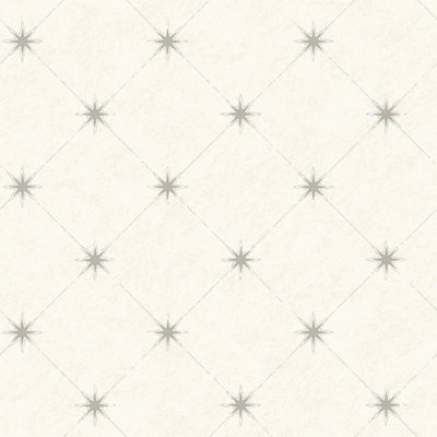 Galerie Skagen Cream Silver Stars Smooth Wallpaper