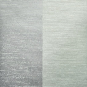 Galerie Slow Living Frost Mint Simplicity Two-Toned Metallic Textured Stripe Wallpaper Roll