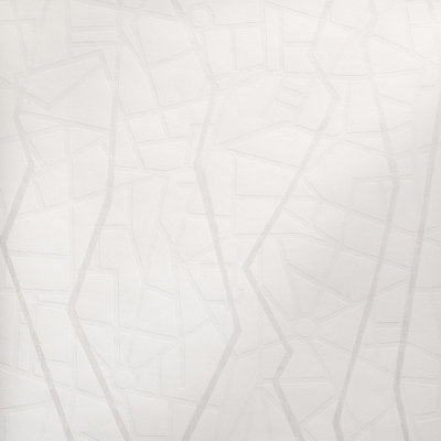 Galerie Slow Living Ivory White Connection Metallic Geometric Lines Wallpaper Roll