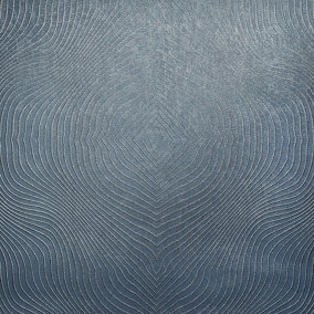 Galerie Slow Living Night Blue Flow Geometric 3D Embossed Glitter Wallpaper Roll