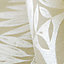Galerie Slow Living Ochre Gold Passion Leaf Stripe 3D Embossed Glitter Wallpaper Roll