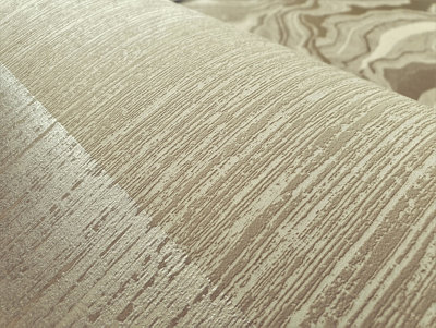 Galerie Slow Living Ochre Gold Simplicity Two-Toned Metallic Textured Stripe Wallpaper Roll