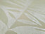 Galerie Slow Living Wasabi Green Passion Leaf Stripe 3D Embossed Glitter Wallpaper Roll