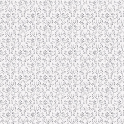 Galerie Small Prints Black Ogee Floral Wallpaper Roll