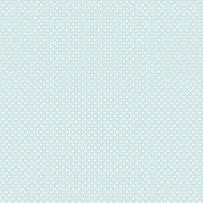 Galerie Small Prints Blue Geometric Shell Top Wallpaper Roll
