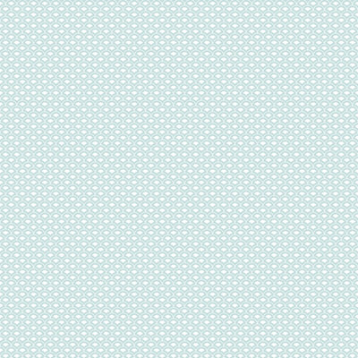 Galerie Small Prints Blue Geometric Shell Top Wallpaper Roll