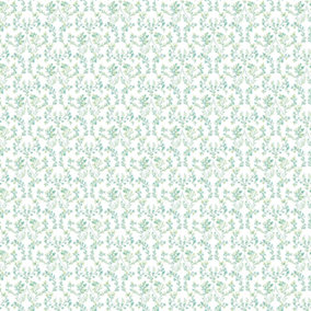 Galerie Small Prints Green Ogee Floral Wallpaper Roll