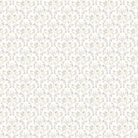 Galerie Small Prints Grey Ogee Floral Wallpaper Roll