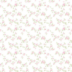 Galerie Small Prints Pink Delicate Floral Wallpaper Roll