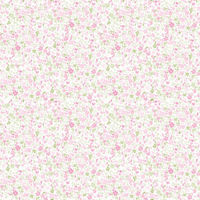 Galerie Small Prints Pink Mini Mod Floral Wallpaper Roll