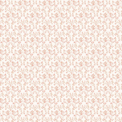 Galerie Small Prints Red Ogee Floral Wallpaper Roll