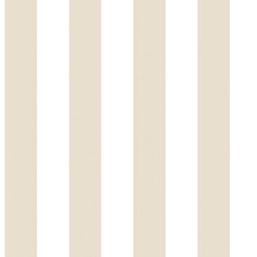Galerie Smart Stripes 2 Beige Awning Stripe Smooth Wallpaper
