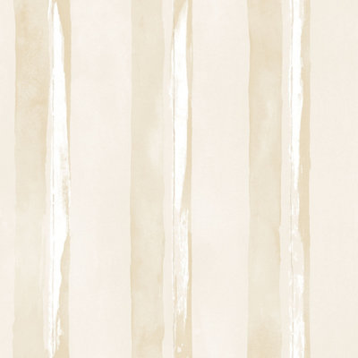 Galerie Smart Stripes 2 Beige Watercolour Stripe Smooth Wallpaper