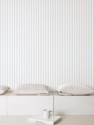 Galerie Smart Stripes 2 Blue Napkin Stripe Smooth Wallpaper