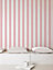 Galerie Smart Stripes 2 Pink Awning Stripe Smooth Wallpaper