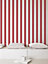 Galerie Smart Stripes 2 Red Awning Stripe Smooth Wallpaper