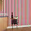 Galerie Smart Stripes 2 Red Awning Stripe Smooth Wallpaper