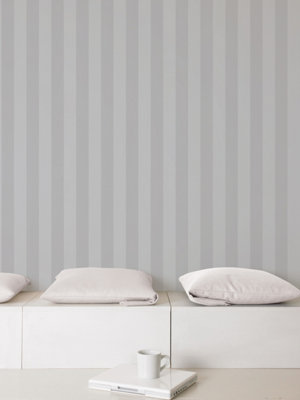 Galerie Smart Stripes 2 Silver Grey Matte Shiny Emboss Smooth Wallpaper