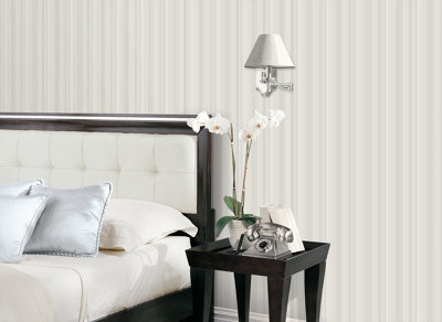 Galerie Smart Stripes 2 Silver Grey Pinstripe Smooth Wallpaper