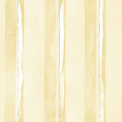 Galerie Smart Stripes 2 Yellow Gold Watercolour Stripe Smooth Wallpaper