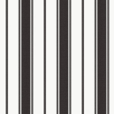 Galerie Smart Stripes 3 Black/White Heritage Stripe Wallpaper Roll