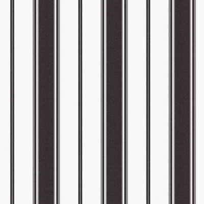 Galerie Smart Stripes 3 Black/White Heritage Stripe Wallpaper Roll