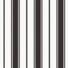 Galerie Smart Stripes 3 Black/White Heritage Stripe Wallpaper Roll