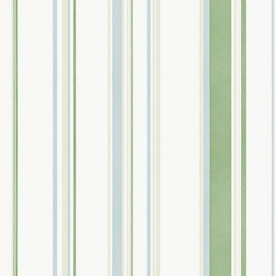 Galerie Smart Stripes 3 Green/Blue/Grey Casual Stripe Wallpaper Roll