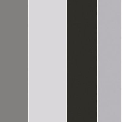 Galerie Smart Stripes 3 Grey/Black Wide Stripe Wallpaper Roll