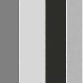 Galerie Smart Stripes 3 Grey/Black Wide Stripe Wallpaper Roll