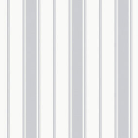 Galerie Smart Stripes 3 Grey/White Heritage Stripe Wallpaper Roll
