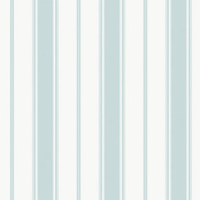 Galerie Smart Stripes 3 Light Blue/White Heritage Stripe Wallpaper Roll