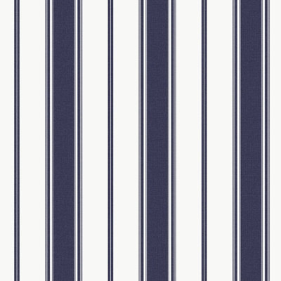 Galerie Smart Stripes 3 Navy/White Heritage Stripe A4 Wallpaper Sample